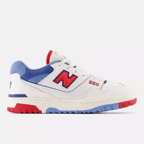 550 Sneaker (White + True Red + Atlantic Blue)