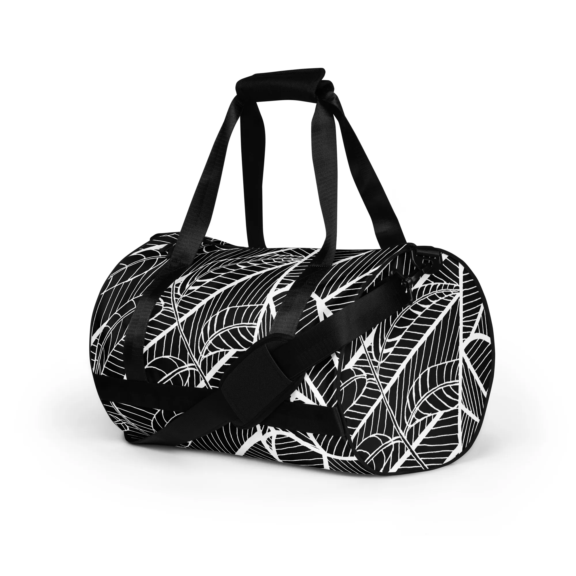 All-over print gym bag – Pecan Leaves Underwater