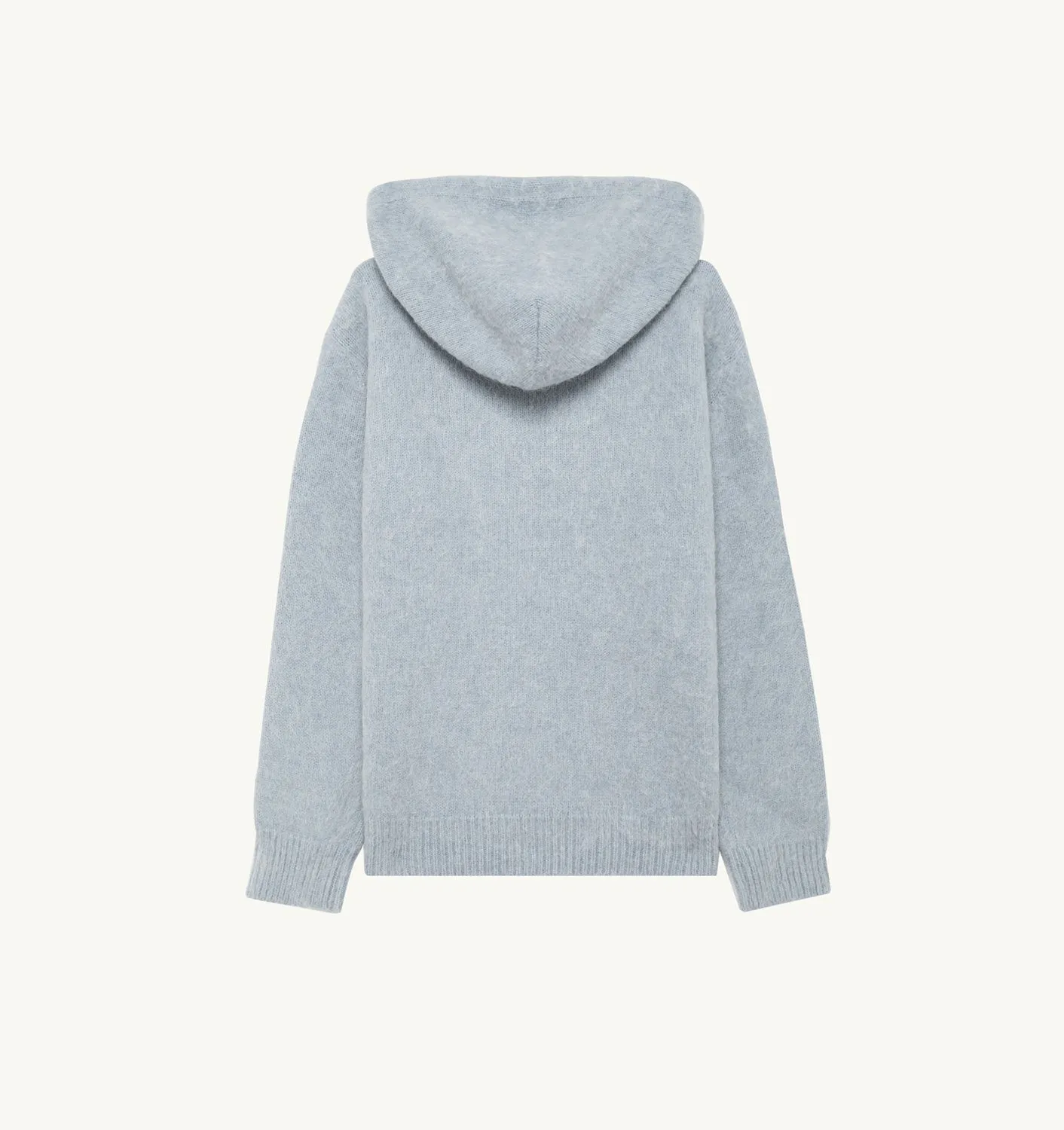 AUTRY APPAREL WOMANHOODIE IN BLUE WOOL KNIT