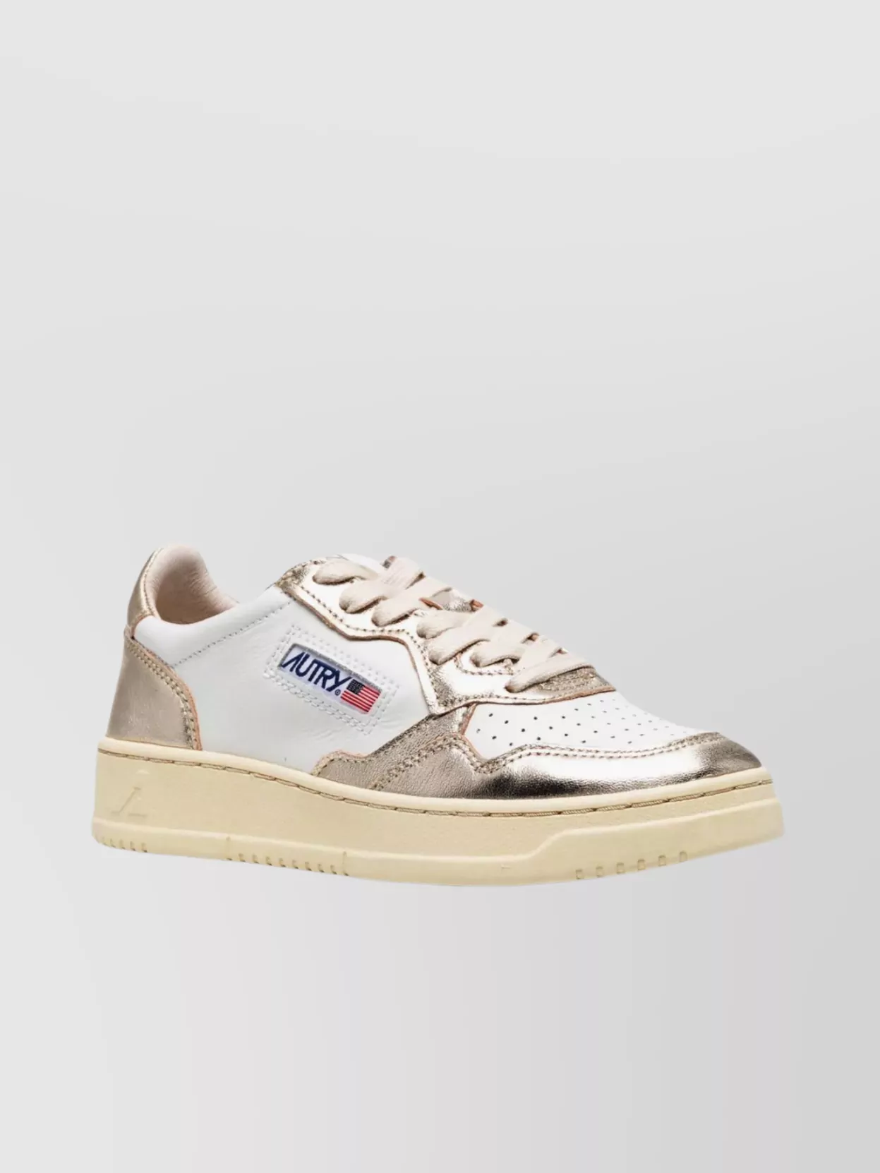 Autry   Champion low-top metallic toe sneakers