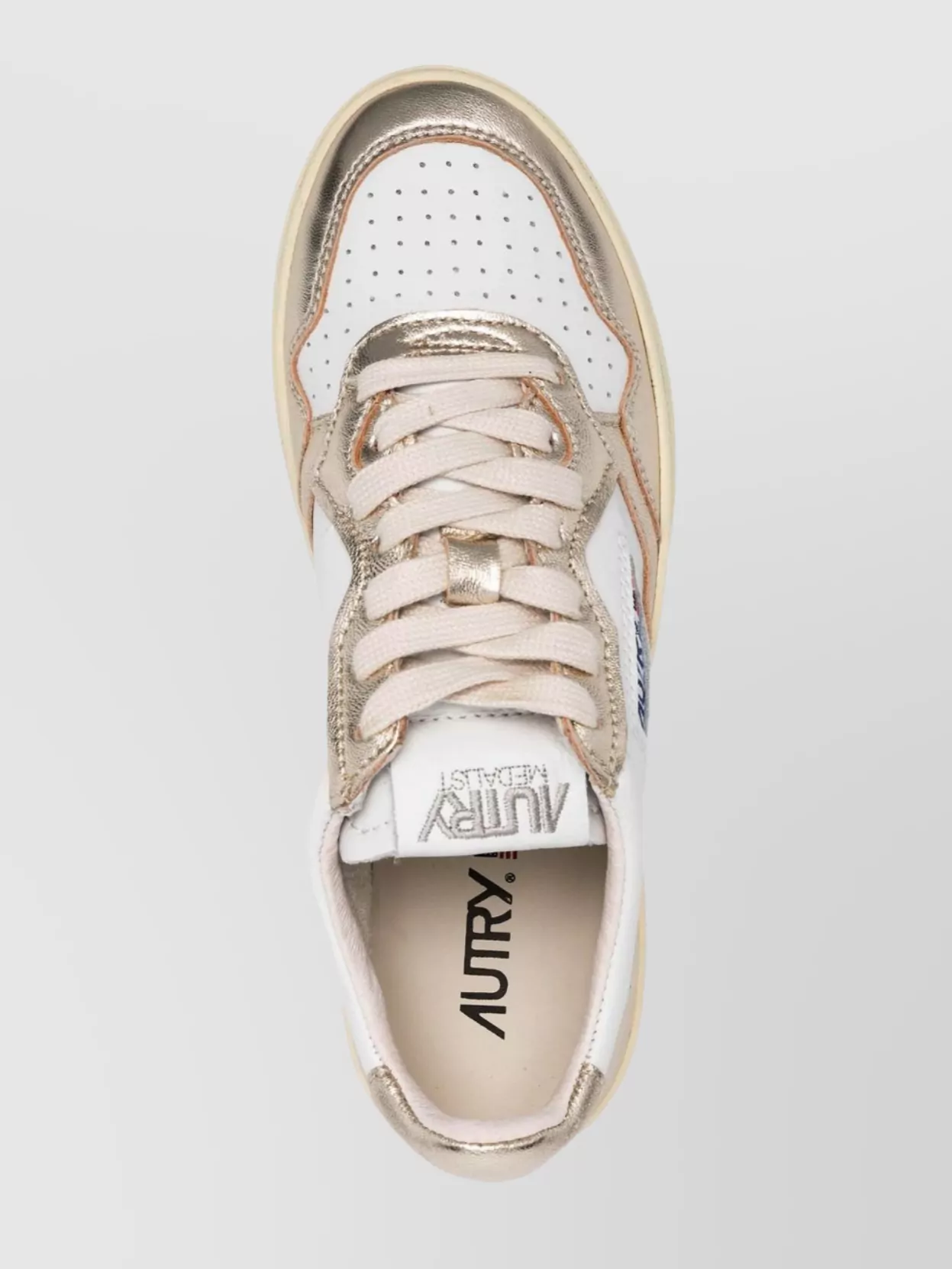 Autry   Champion low-top metallic toe sneakers