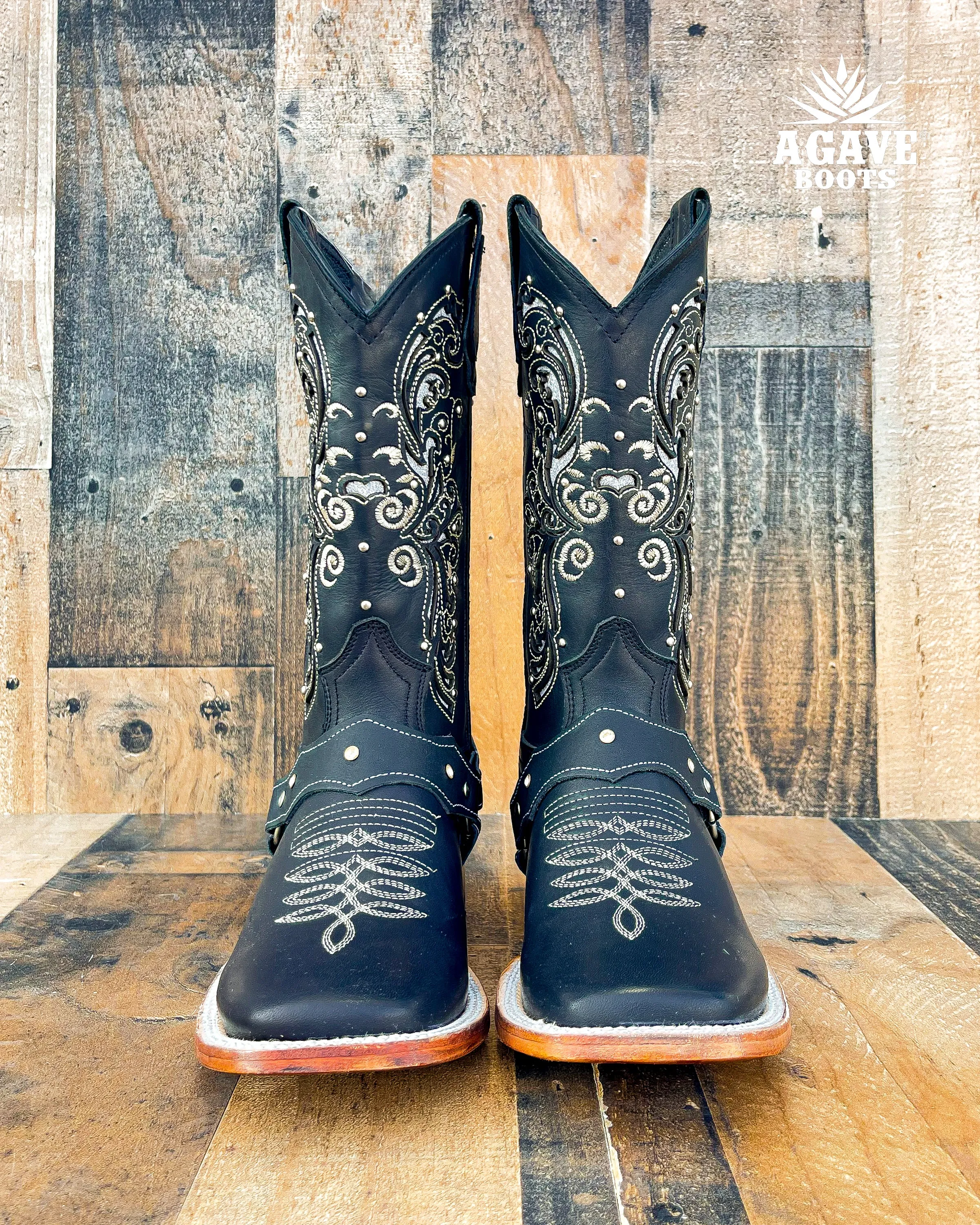 BLACK ARROZ GLITTER | WOMEN COWBOY BOOTS