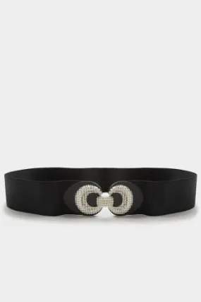 Black Double Circle Wide Belt