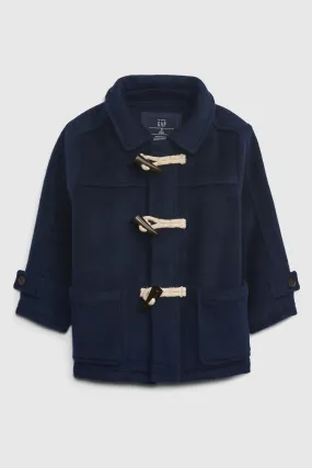 Blue Wool Mix Duffel Coat