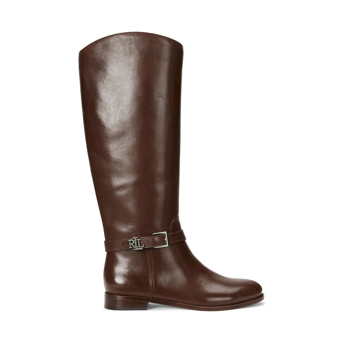 Brooke Riding Boots in Smooth Leather with Flat Heel