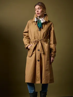 Brown Waterproof Belted Trench Coat