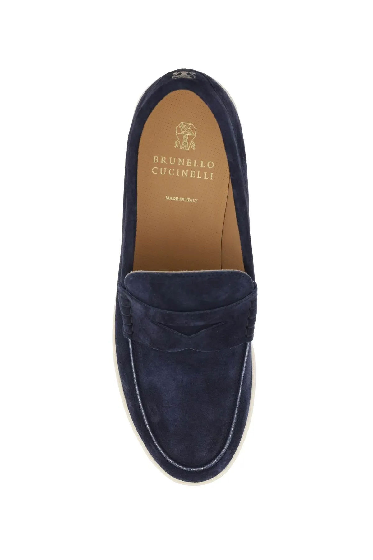 Brunello Cucinelli Suede Loafers   Blue