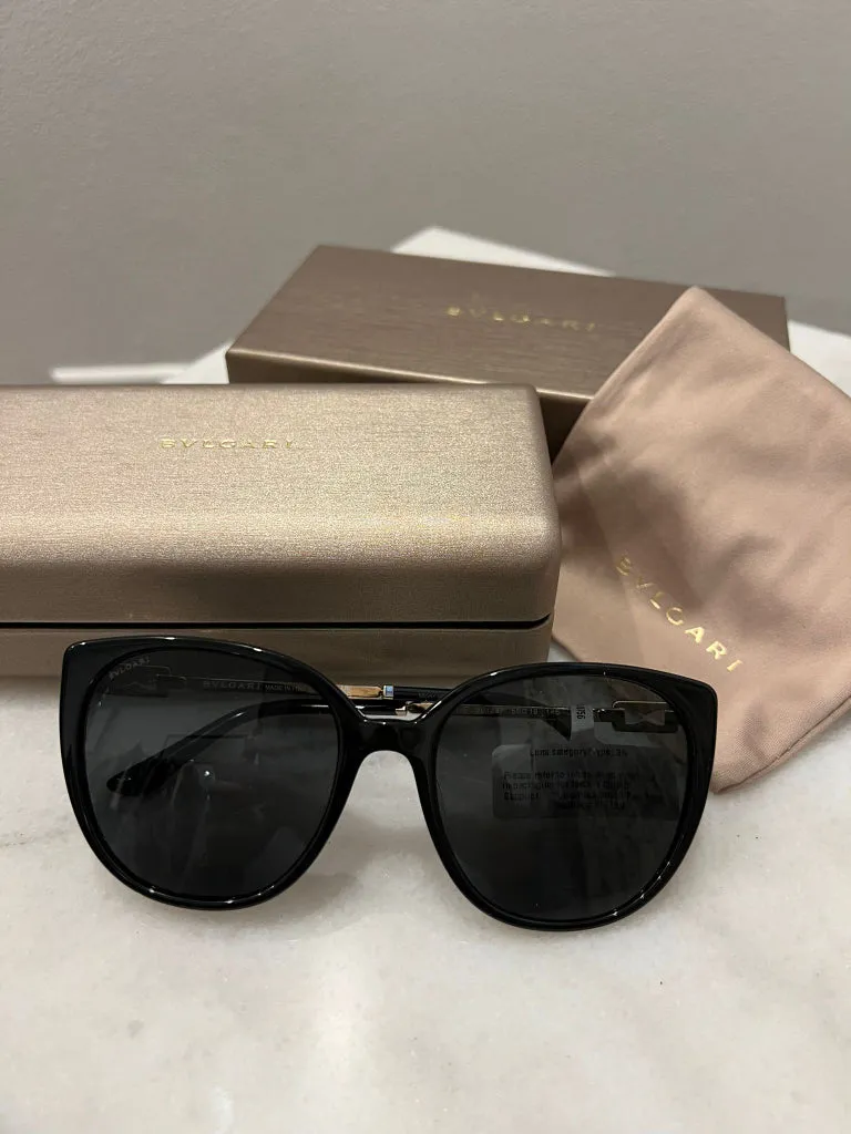 Bvlgari Black Round Sunglasses (BNWT)