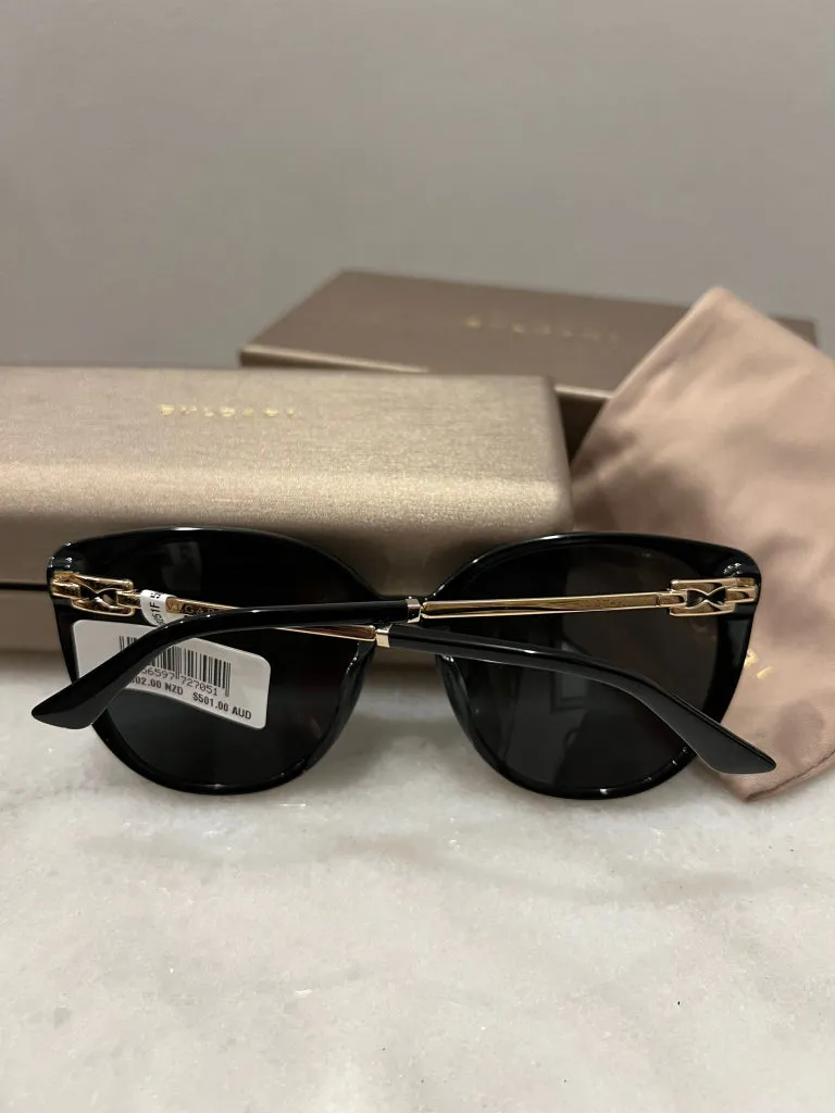 Bvlgari Black Round Sunglasses (BNWT)