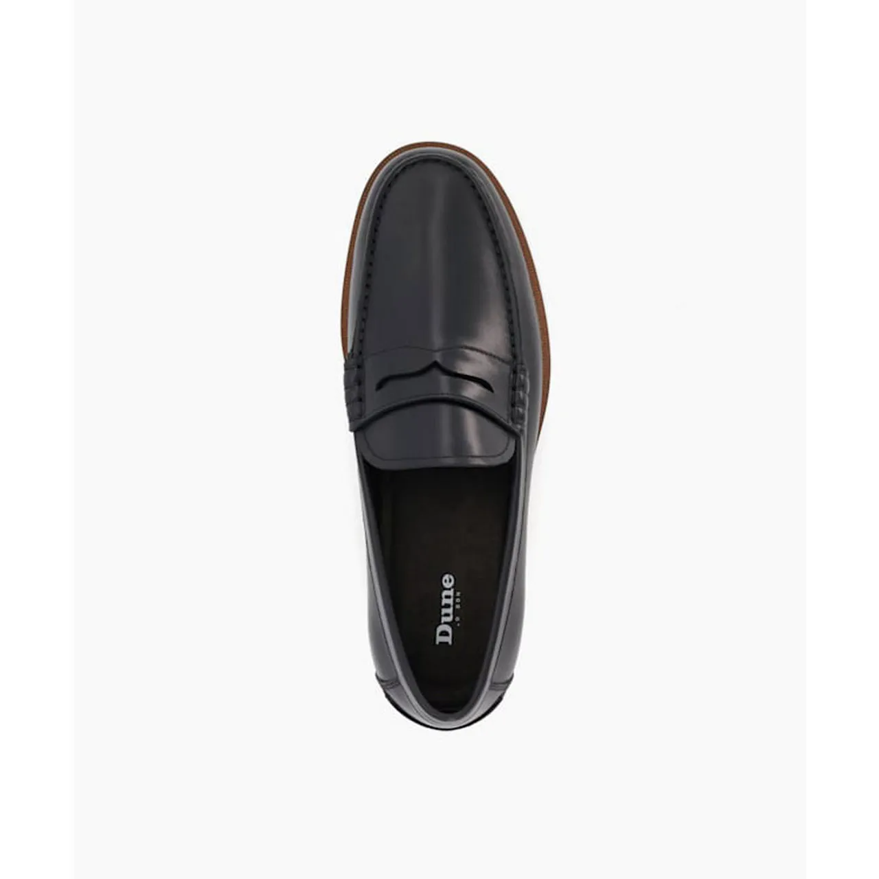 DUNE LONDON Samson Penny-Trim Loafers - Black