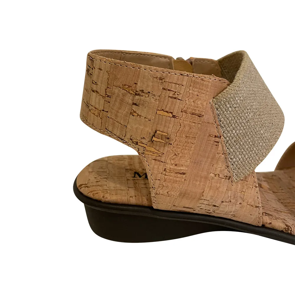 Eirlys-Natural Cork Sandal w/ elastic