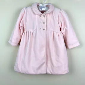 Emile et Rose Light Pink Velour Baby Girl Coat NWT