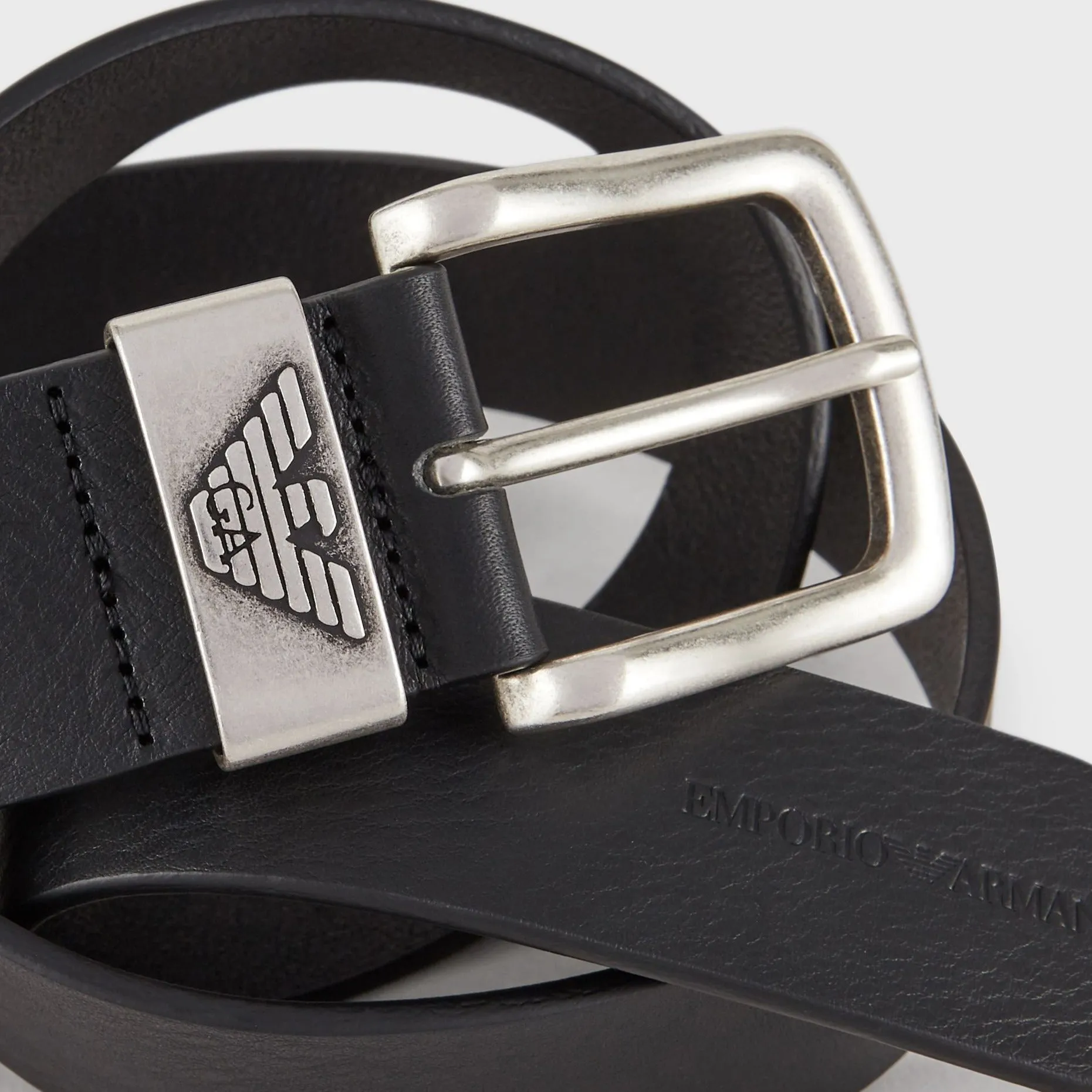 Emporio Armani Logo Buckle Belt