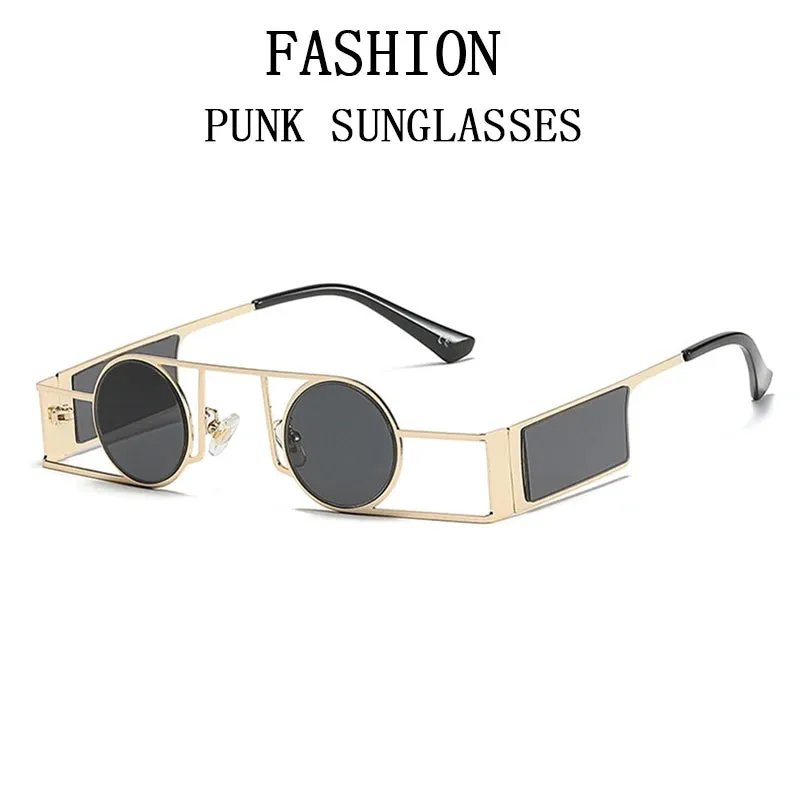 Fashion Retro Style UV400 Punk Sunglasses for Men and Women