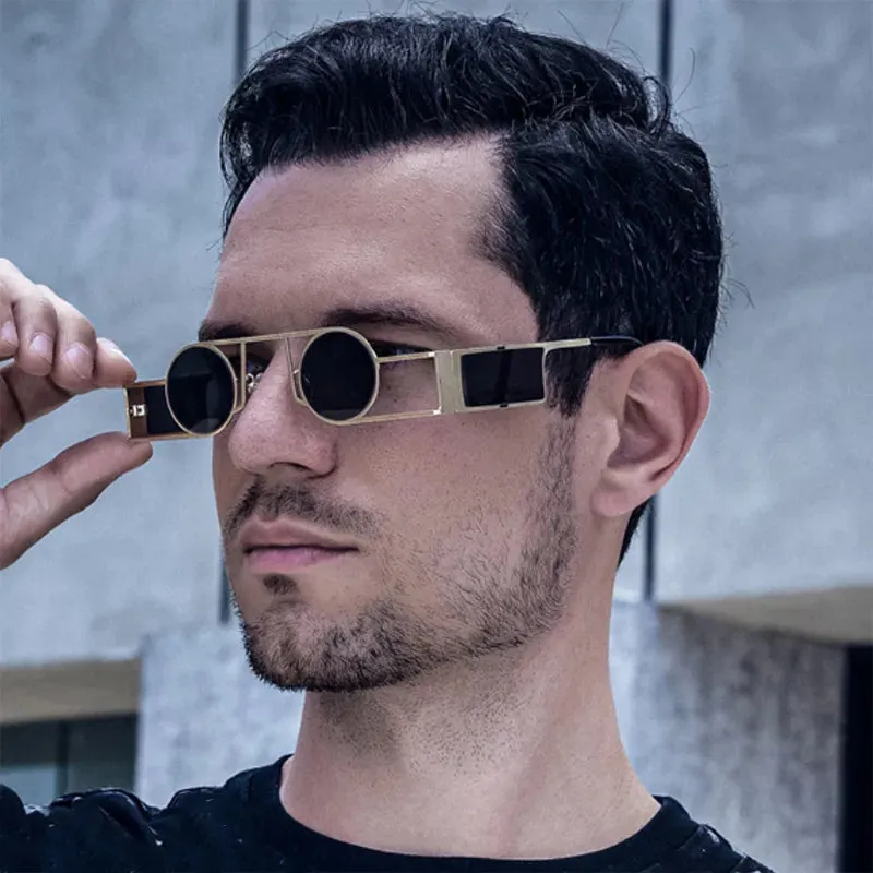 Fashion Retro Style UV400 Punk Sunglasses for Men and Women