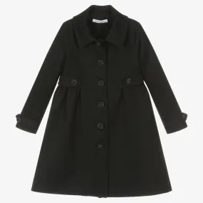 Girls Black Traditional Long Coat 