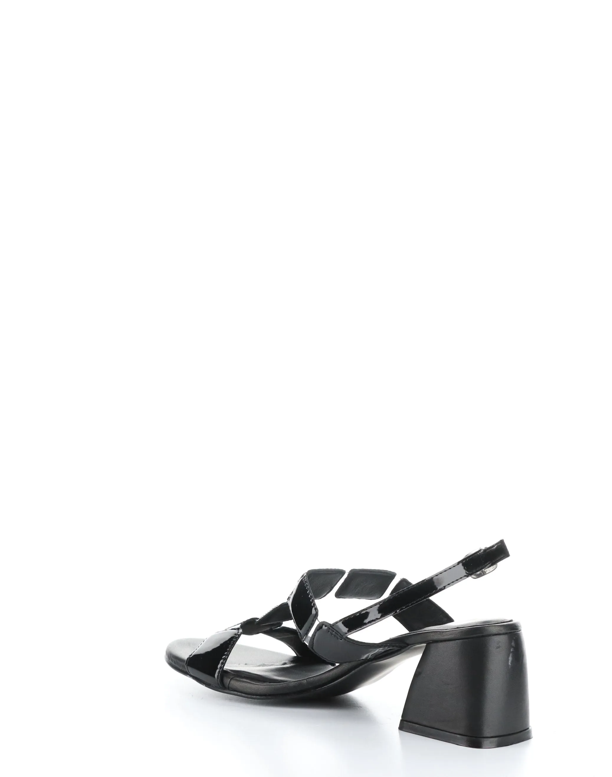 GLOW BLACK Buckle Sandals