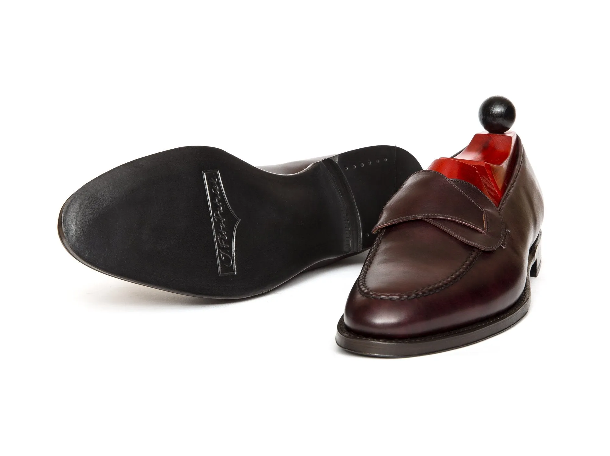 Hawthorne - MTO - Plum Museum Calf - TMG Last - Single Leather Sole