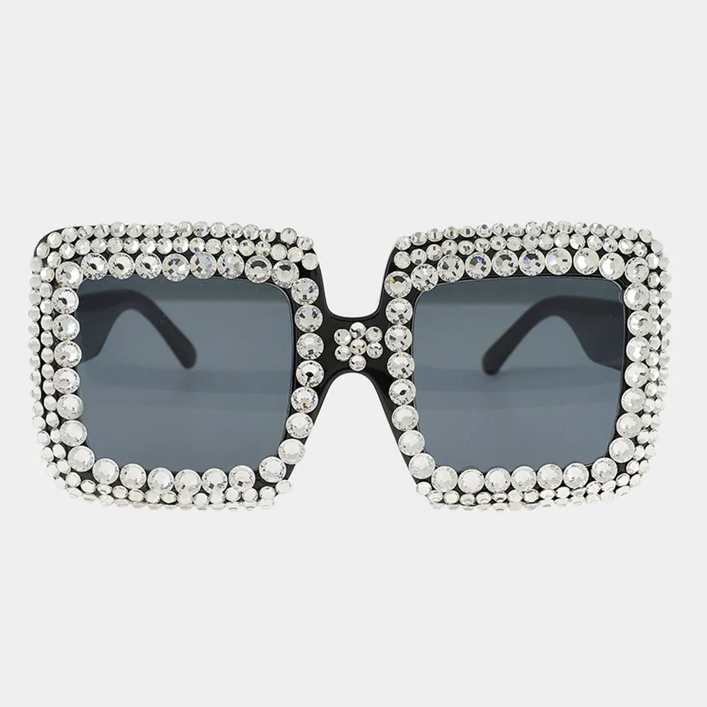 iLLASPARKZ Studded Square Sunglasses