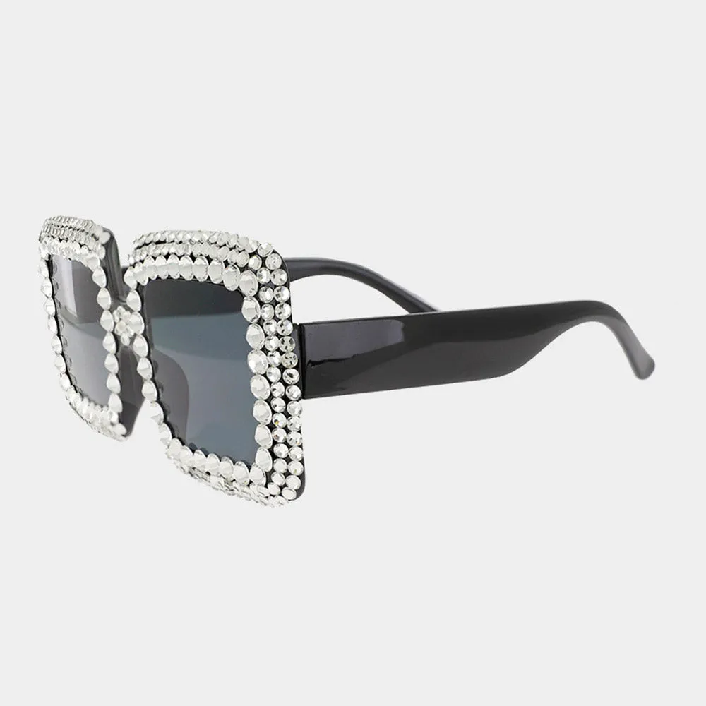 iLLASPARKZ Studded Square Sunglasses