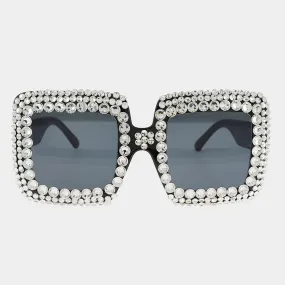 iLLASPARKZ Studded Square Sunglasses