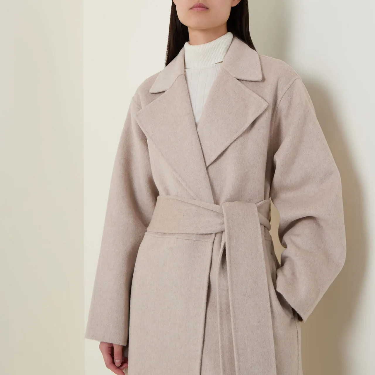 INWEAR The Sustainable Edit Tilla Wrap Coat - Beige