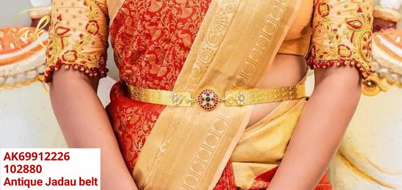 Kundan embellished hip belt