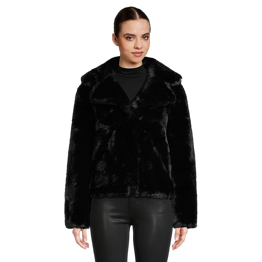 Lipsy Cropped Faux Fur Coat