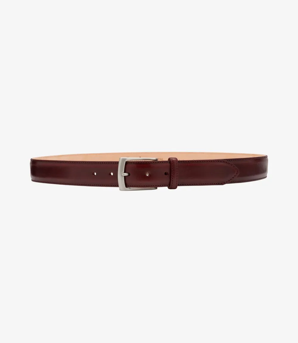 Loake Henry Men's Leather Belt - Burgundy