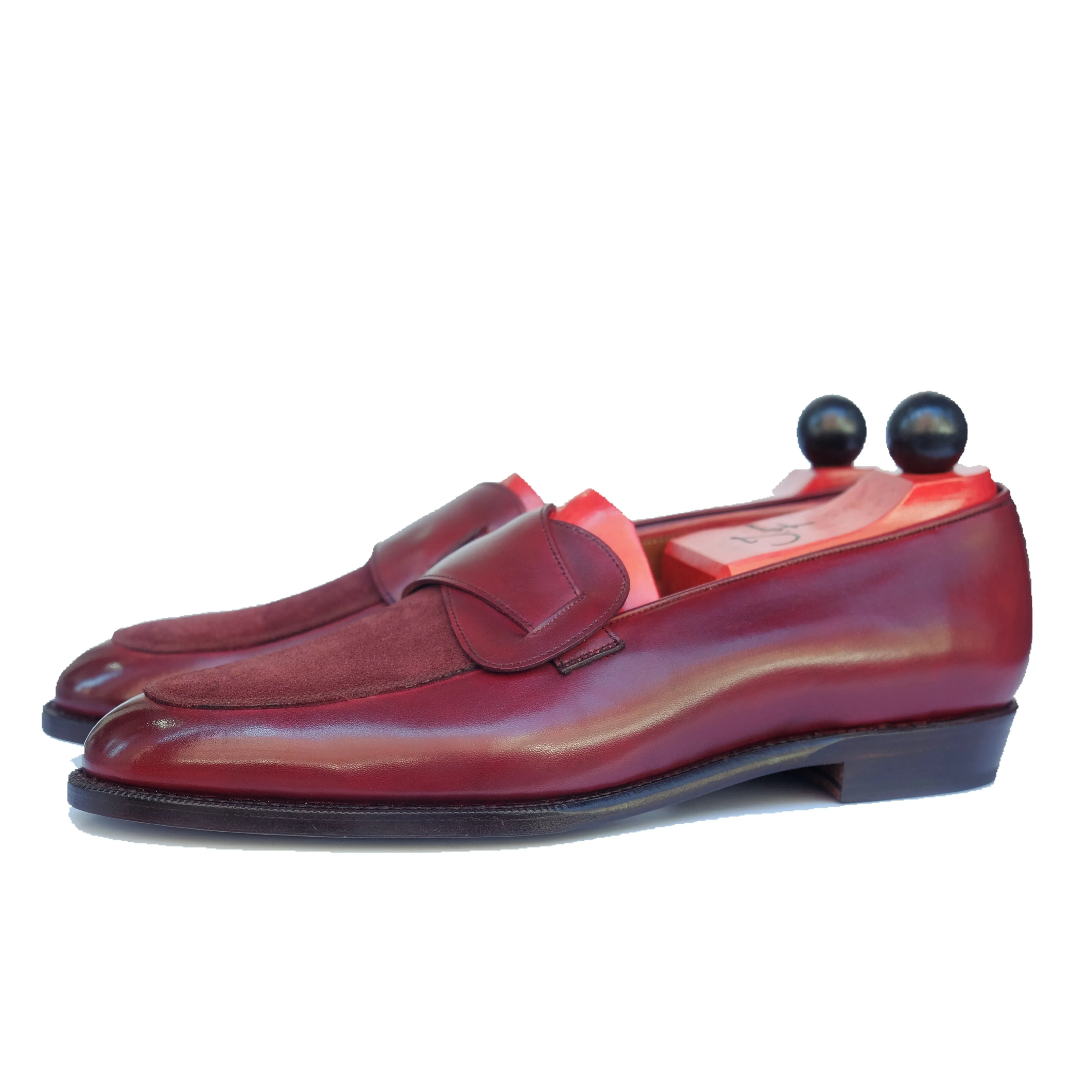 Meridian - MTO - Burgundy Calf / Burgundy Suede - TMG Last - Single Leather Sole