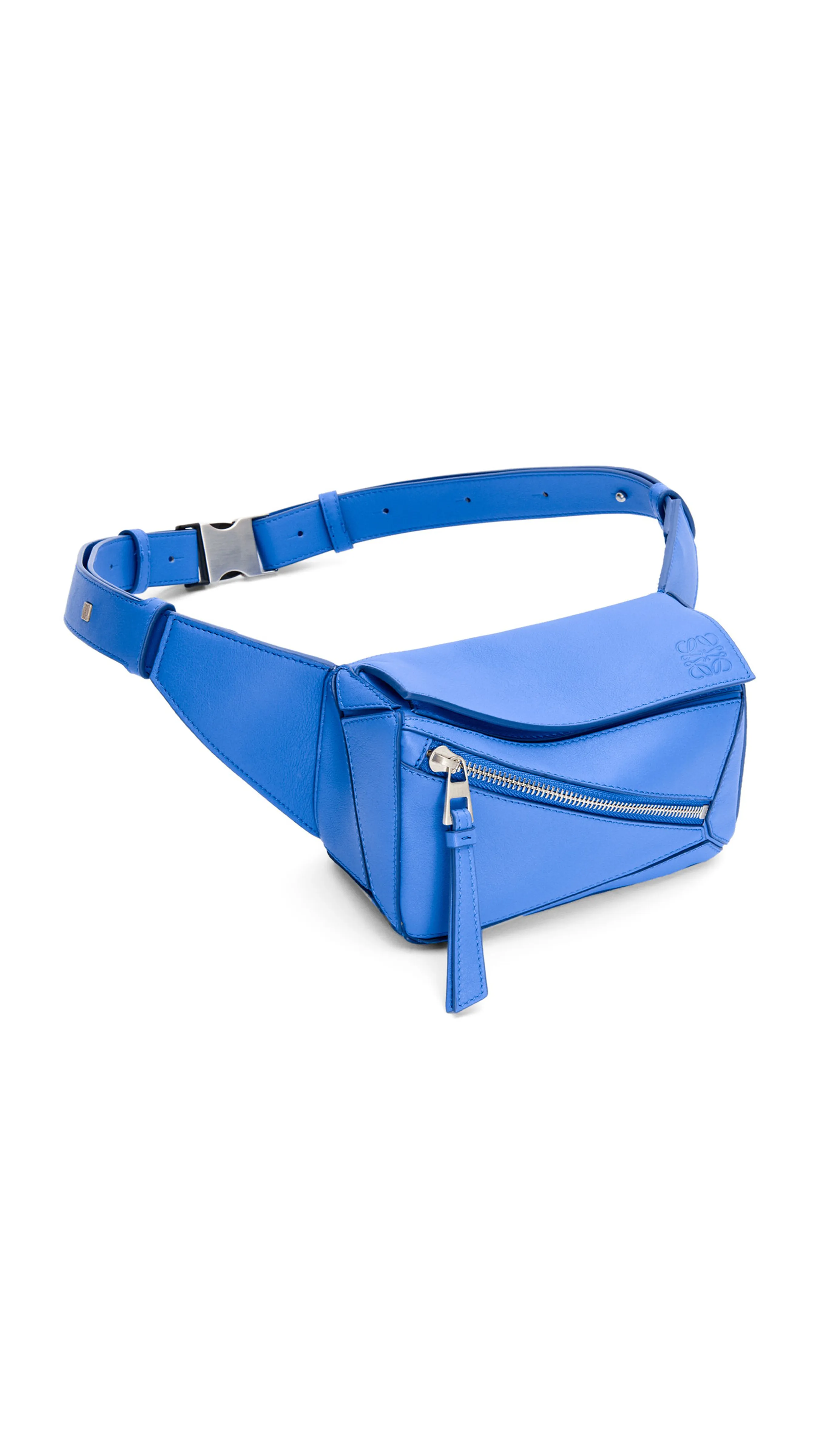 Mini Puzzle Bum Bag in Classic Calfskin - Seaside Blue