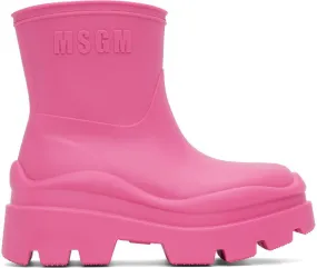 MSGM Pink Supergomma Boots