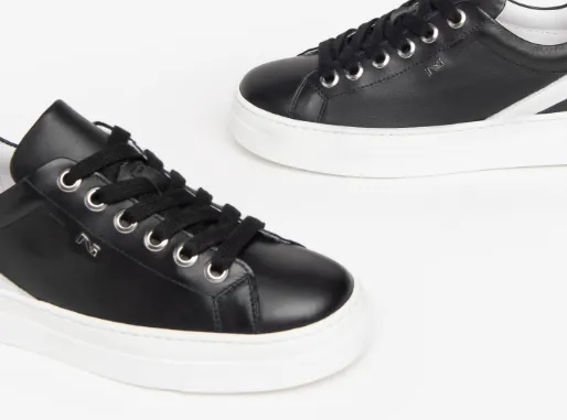 NeroGiardini Women's Leather Sneaker Black