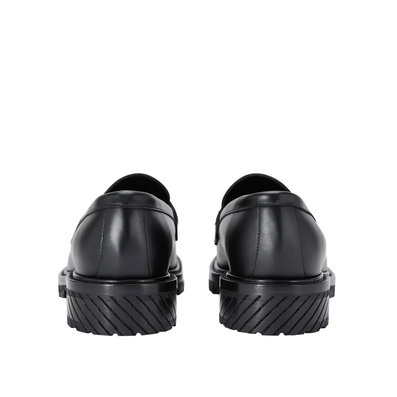 OFF-WHITE Military Leather Loafers - BLACK