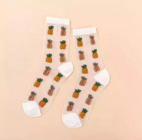 Pineapple Mesh Sock