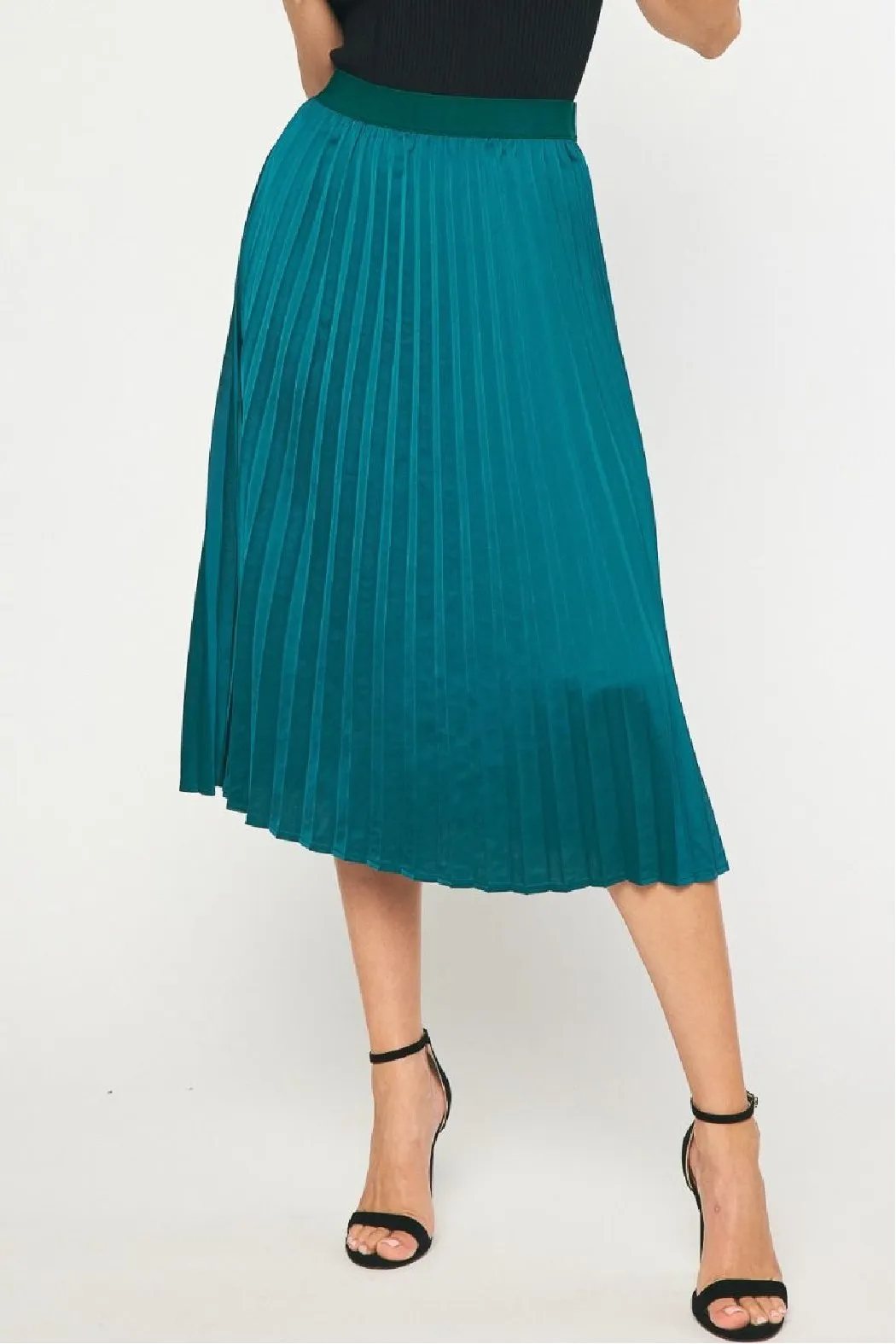 Pleated Midi Skirt