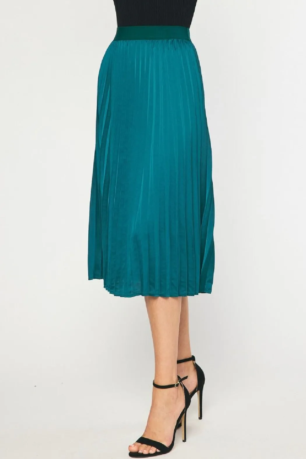 Pleated Midi Skirt