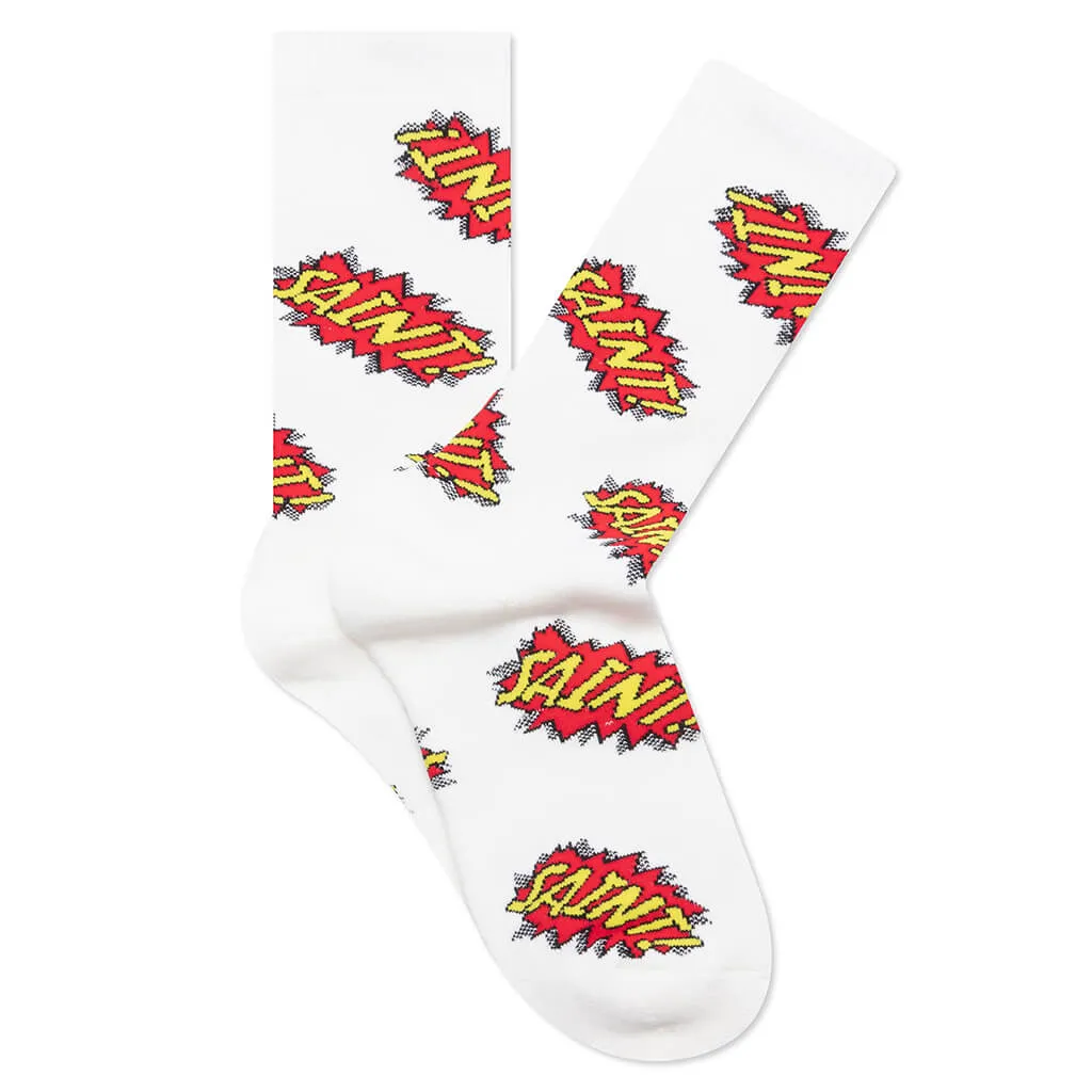 Pow Sock - White