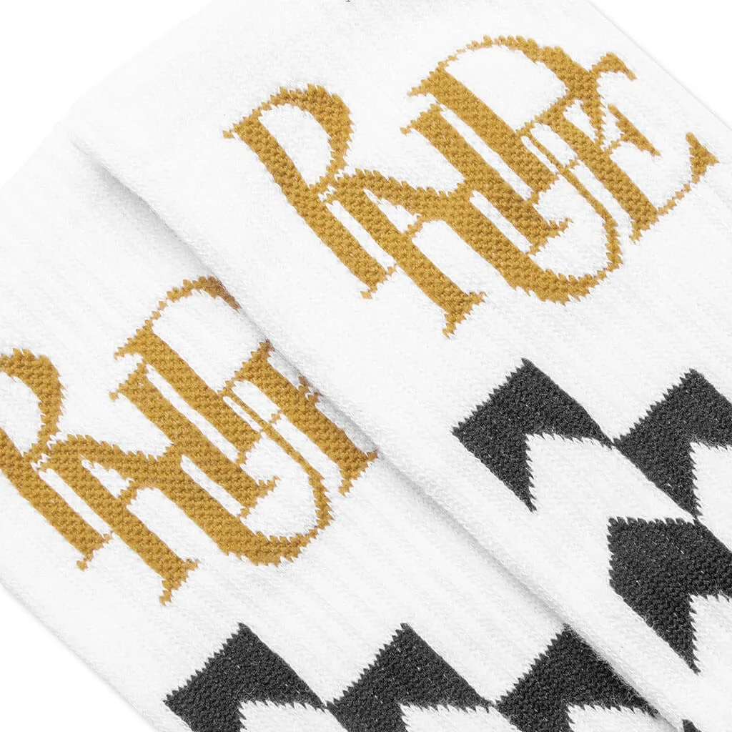 Racing Sock - White/Black