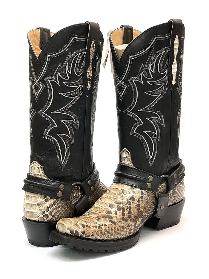 Roper 09-020-7758-8172 Mens Bandit Harness Square Toe Python Boots White