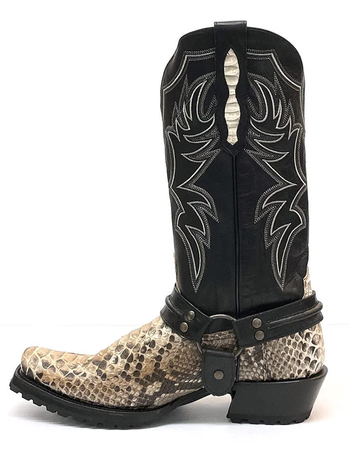 Roper 09-020-7758-8172 Mens Bandit Harness Square Toe Python Boots White