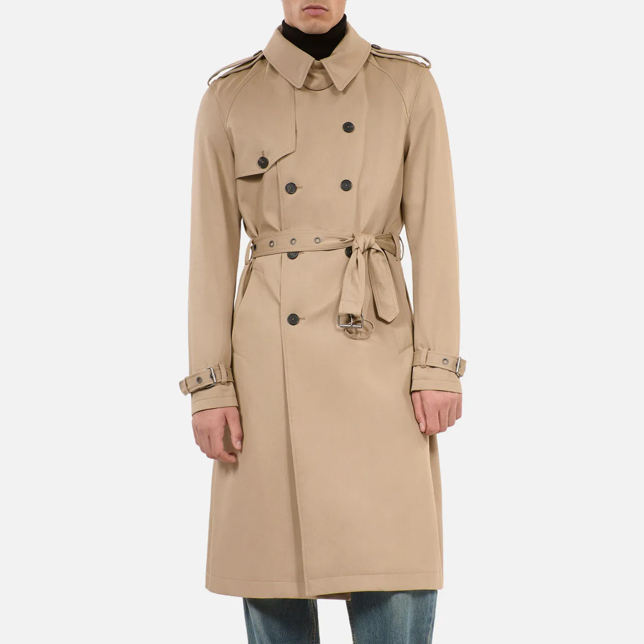 THE KOOPLES Belted Trench Coat - Cream