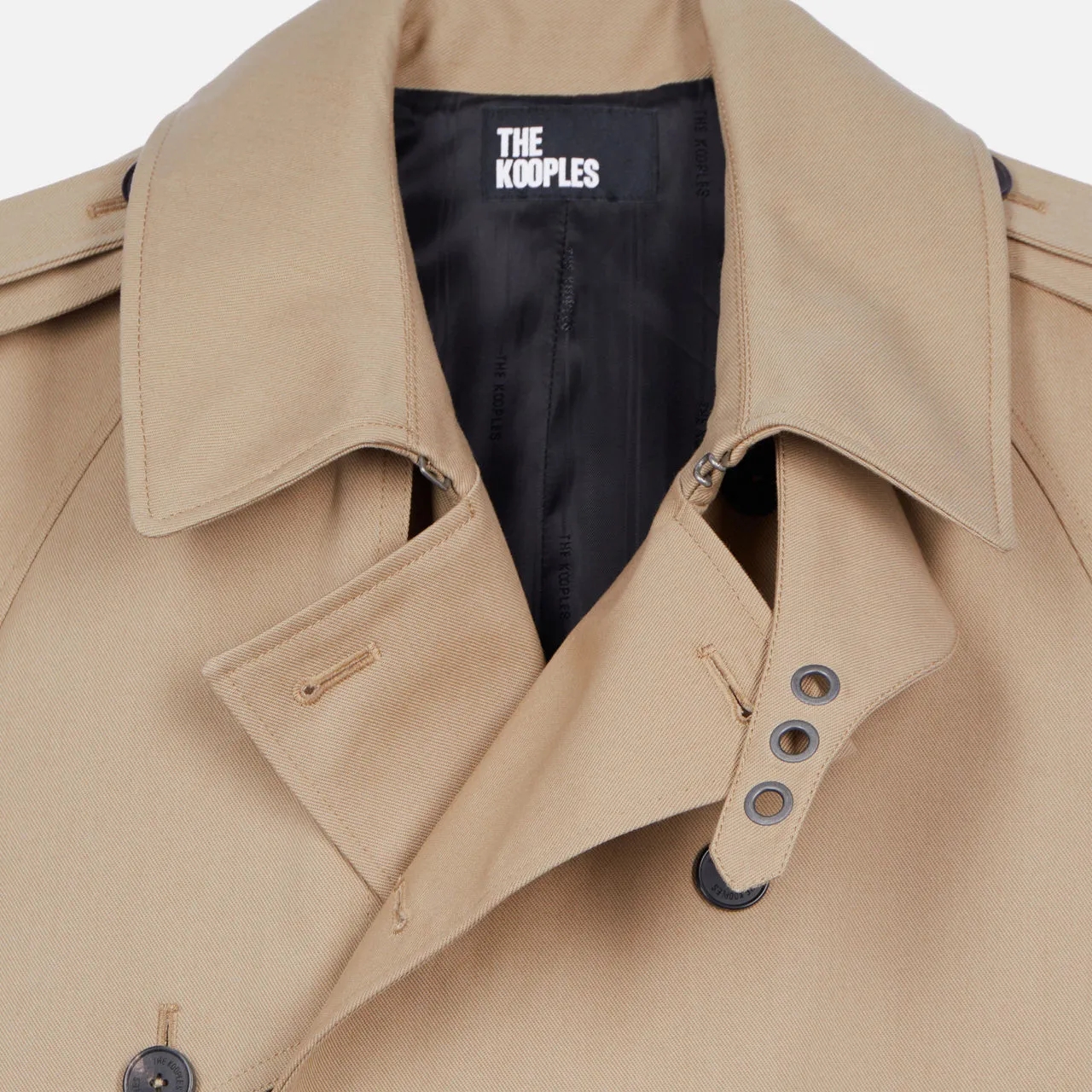 THE KOOPLES Belted Trench Coat - Cream