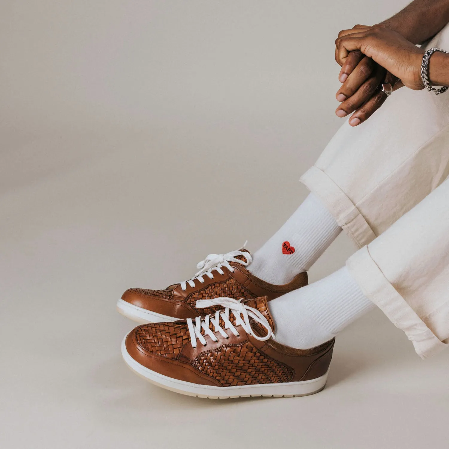 The Rapido Low Sneaker in Brown Woven (Last Chance, Final Sale)