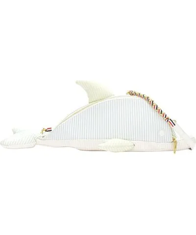 Thom Browne Rare Thom Browne Mini Dolphin Pastel Striped Leather Crossbody Bag