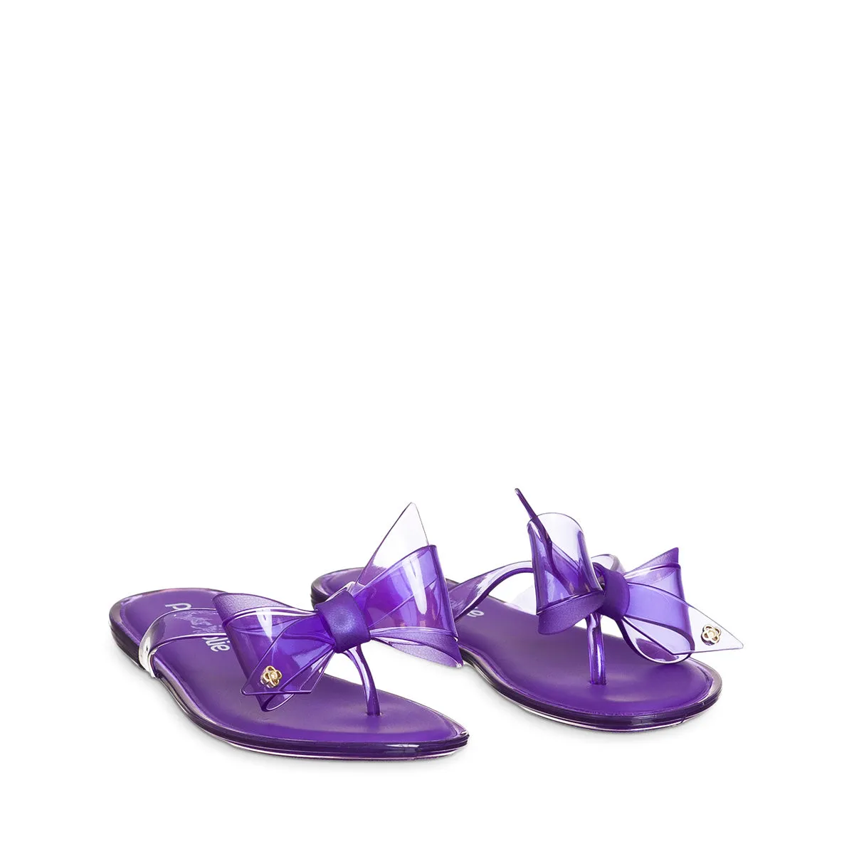 Translucent Purple Bow Sandals