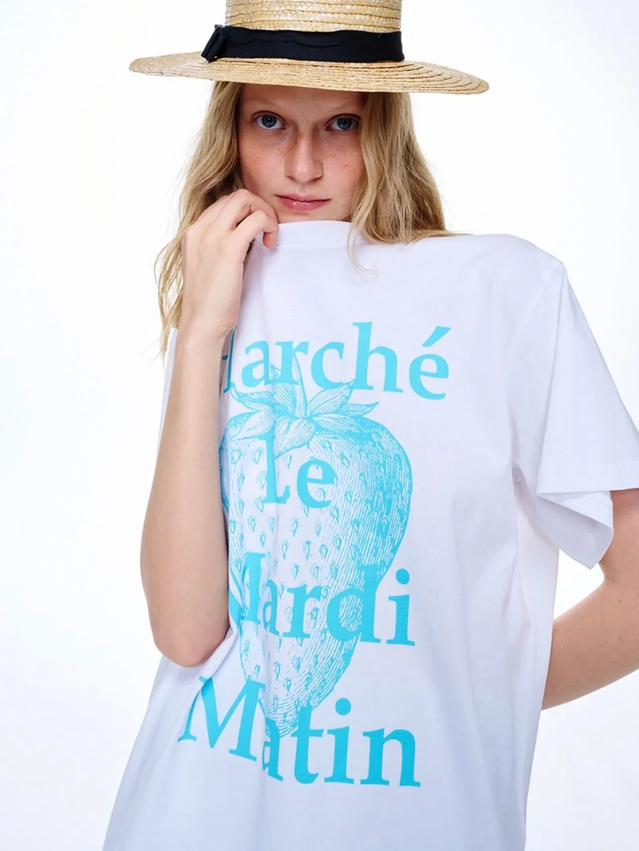 TSHIRT LES FRAISES DE MAISON WHITE SKY