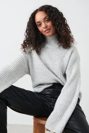 Turtleneck knit sweater