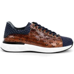 Vinci Leather The Caesars Leather Sneaker Navy / Tan