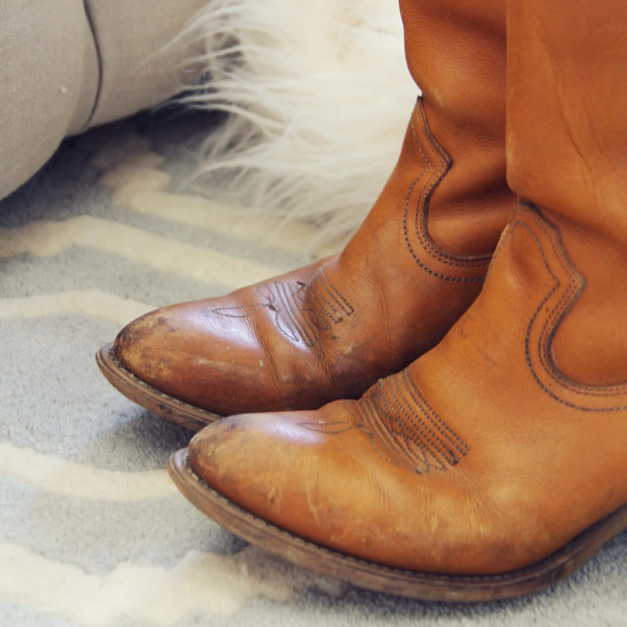 Vintage Honey Cowboy Boots